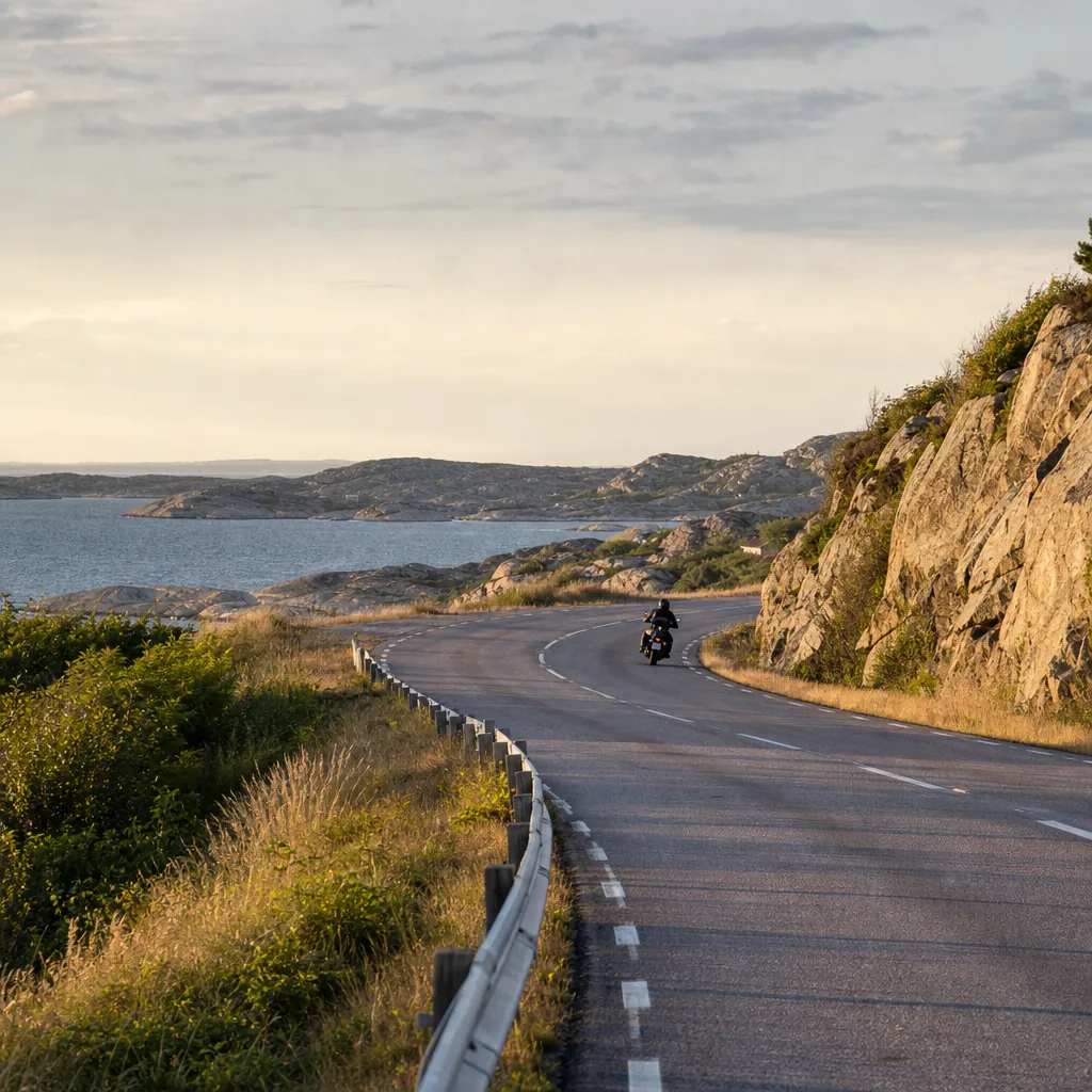 Kustväg i Bohuslän, illustration till Svedea trafikförsäkring